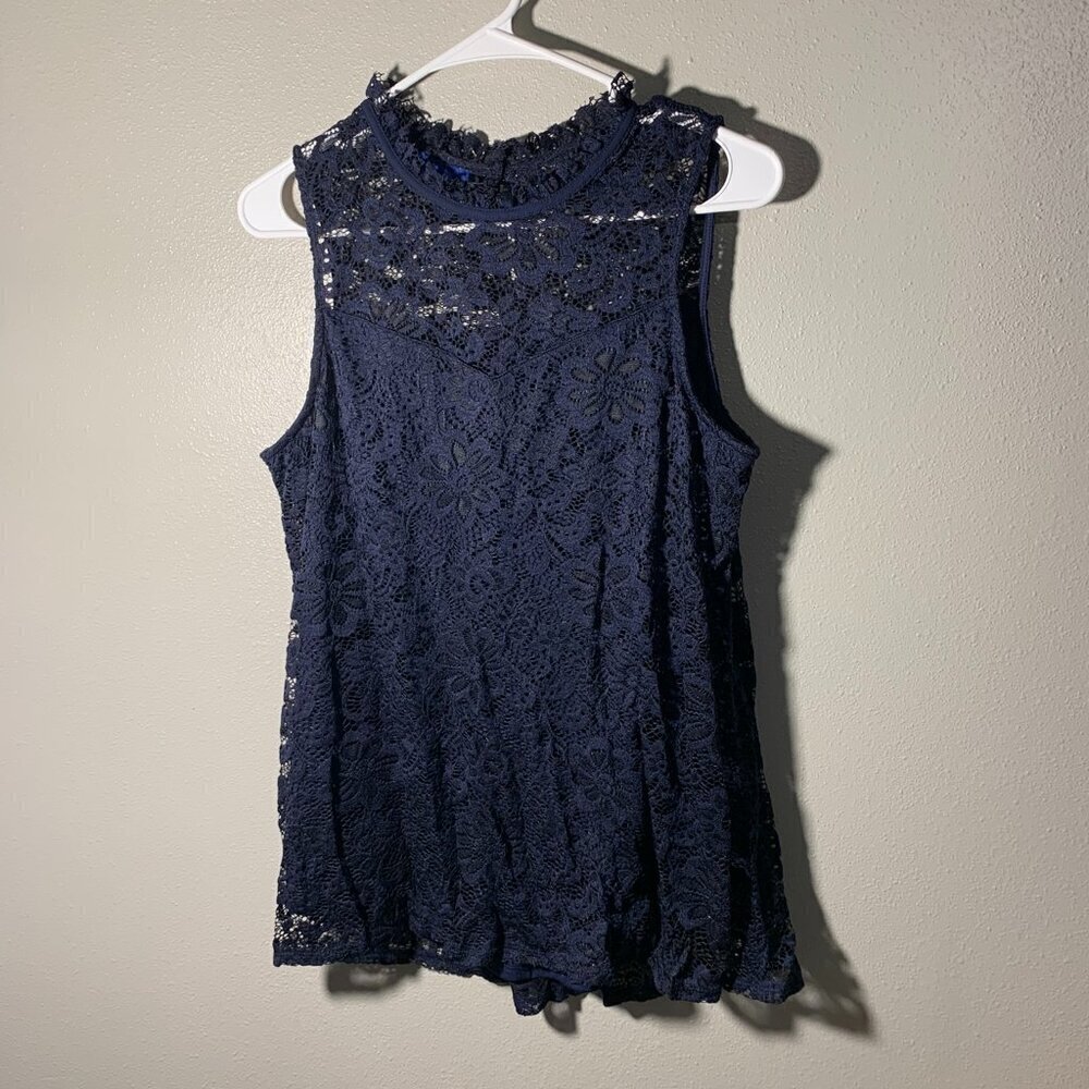 Apt. 9 Lace Navy Tank